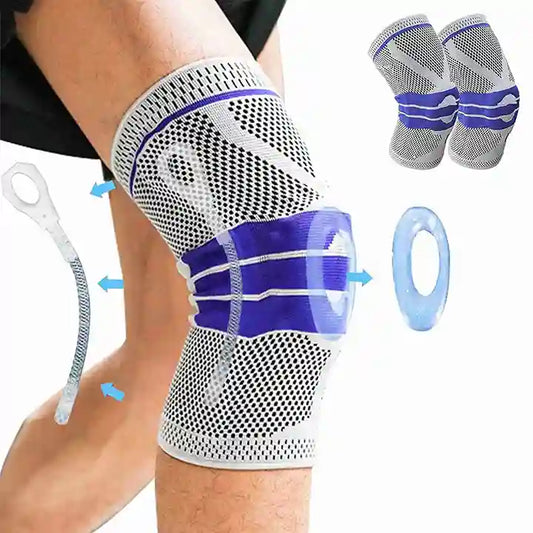 Knee brace with additional components on a white background