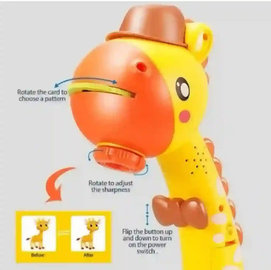 Toy dinosaur with instructions on how to use it