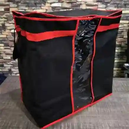 Pack of 3 Black Storage Blanket Bags – Foldable Wardrobe Organizer
