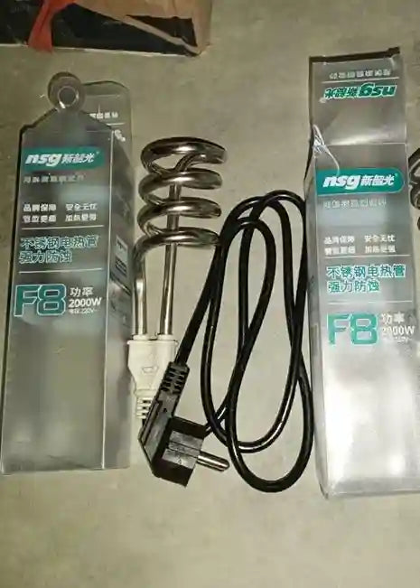 Electric heating element with packaging on a flat surface
