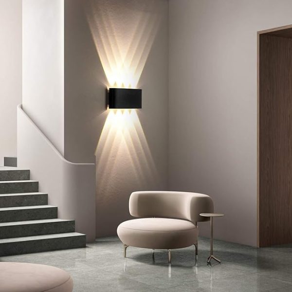 8-Side Outdoor Waterproof LED Wall Light – 8W Aluminium IP65 Lamp