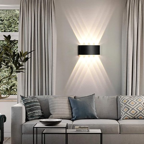 8-Side Outdoor Waterproof LED Wall Light – 8W Aluminium IP65 Lamp