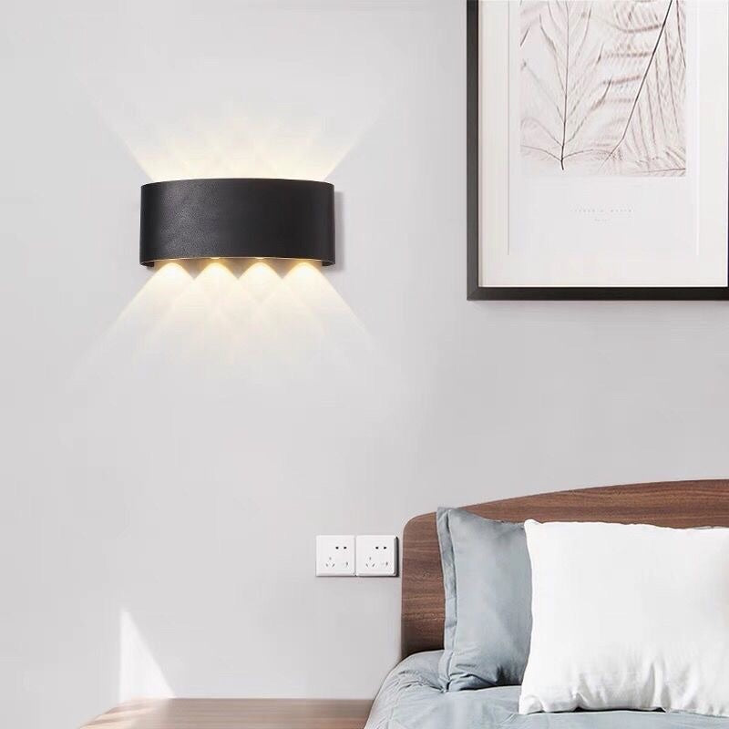 8-Side Outdoor Waterproof LED Wall Light – 8W Aluminium IP65 Lamp
