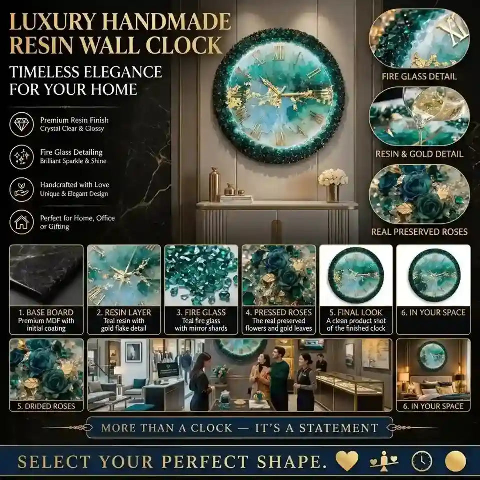 How to Hang, Style & Care for a Resin Wall Clock | MEHMAT
