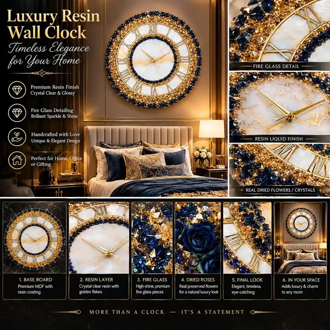 Luxury Resin Wall Clock Review | MEHMAT