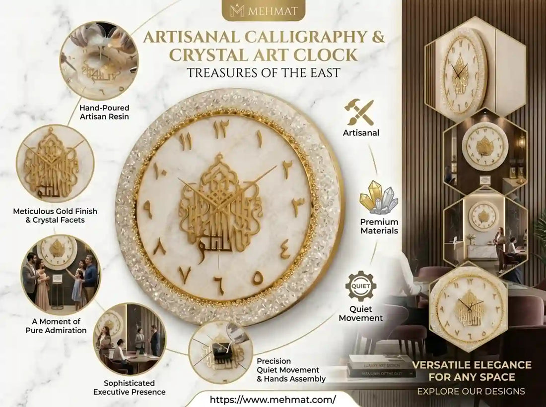 Arabic Calligraphy Resin Wall Clock Review 2026 | MEHMAT