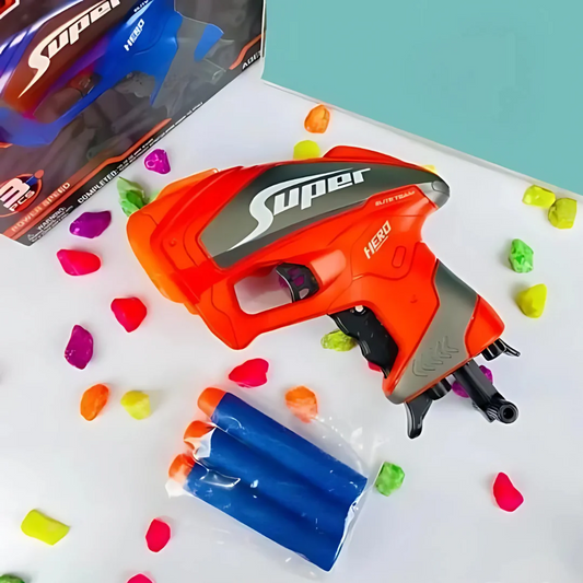 X Warrior Hero Gun Soft Gun Dart Shooting Game Set: The Best Gift For Young Warriors – Random Color