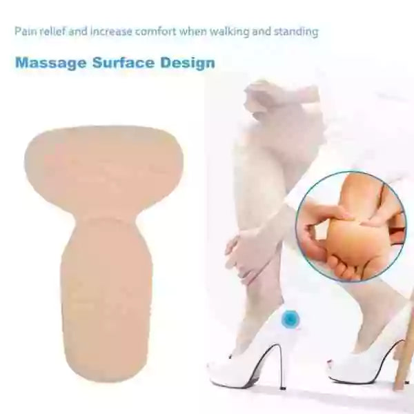 Massage device with a focus on pain relief and comfort, shown with a close-up of a foot being massaged.