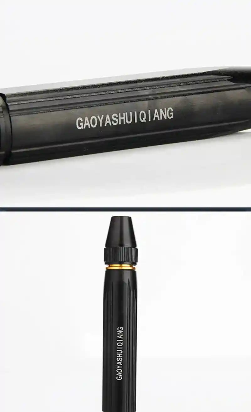 Black pen with 'GAOYASHUI QIANG' branding on a white background