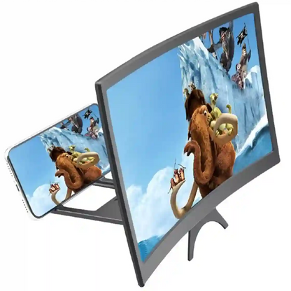Two screens displaying an animated scene with a bear and other characters against a blue sky.