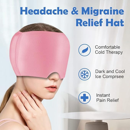 𝐑𝐞𝐮𝐬𝐚𝐛𝐥𝐞 𝐈𝐜𝐞 𝐆𝐞𝐥 Migraine 𝐑𝐞𝐥𝐢𝐞𝐟 𝐂𝐚𝐩 - 𝐈𝐧𝐬𝐭𝐚𝐧𝐭 𝐒𝐨𝐨𝐭𝐡𝐢𝐧𝐠 𝐟𝐨𝐫 𝐓𝐞𝐧𝐬𝐢𝐨𝐧 & 𝐒𝐢𝐧𝐮𝐬 𝐏𝐚𝐢𝐧