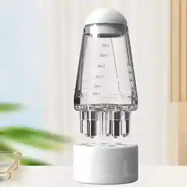 Clear and white electronic device on a light background