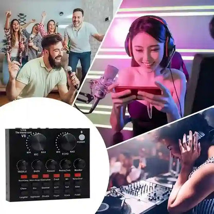Collage of people engaging in various activities with a focus on audio equipment.