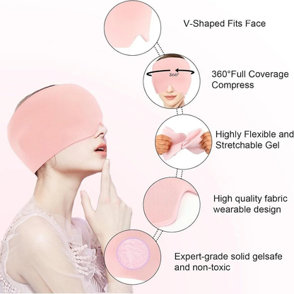 𝐑𝐞𝐮𝐬𝐚𝐛𝐥𝐞 𝐈𝐜𝐞 𝐆𝐞𝐥 Migraine 𝐑𝐞𝐥𝐢𝐞𝐟 𝐂𝐚𝐩 - 𝐈𝐧𝐬𝐭𝐚𝐧𝐭 𝐒𝐨𝐨𝐭𝐡𝐢𝐧𝐠 𝐟𝐨𝐫 𝐓𝐞𝐧𝐬𝐢𝐨𝐧 & 𝐒𝐢𝐧𝐮𝐬 𝐏𝐚𝐢𝐧