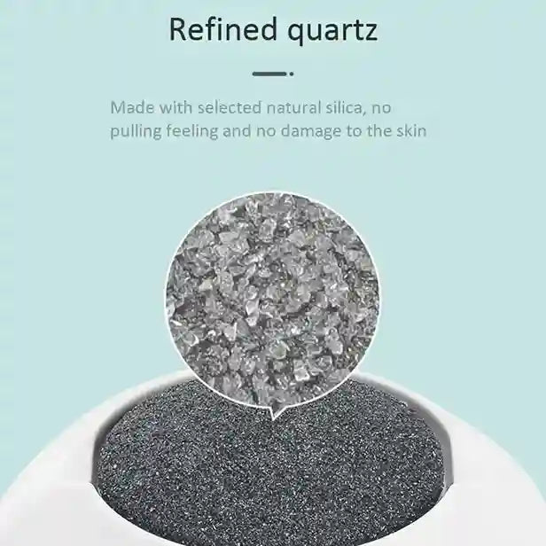 Refined quartz with a close-up on a light blue background