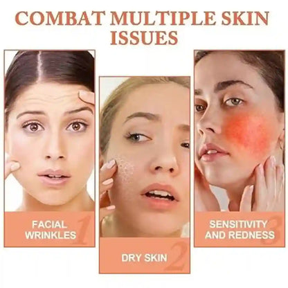 Three women with different skin issues displayed on a white background with text 'Combat Multiple Skin Issues'.