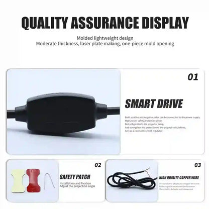 Smart drive component with safety patch and high-quality copper wire on a white background