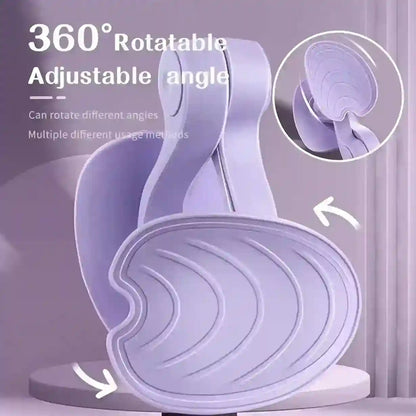 360-degree rotatable adjustable angle product on a stand with text overlay.