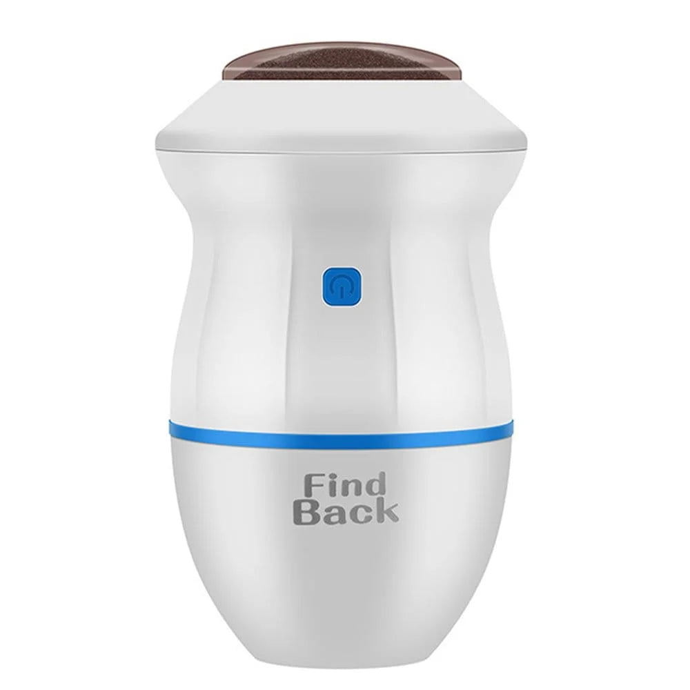 White device with a blue light and 'Find Back' branding on a white background