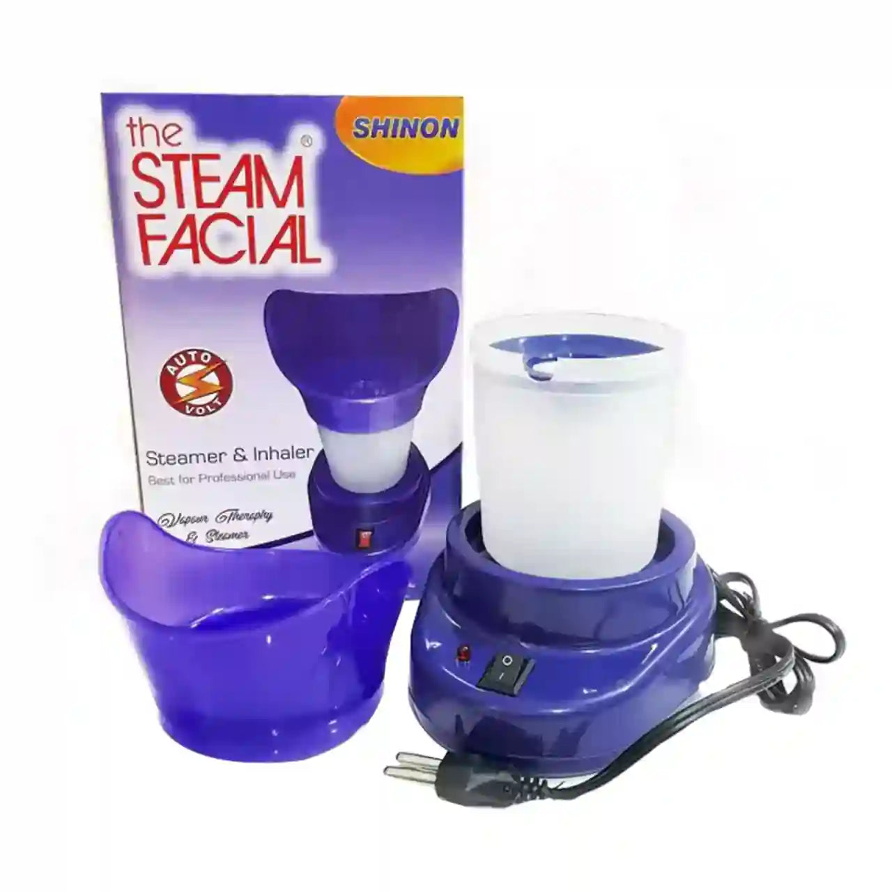 Shinon Steam Facial device with packaging on a white background