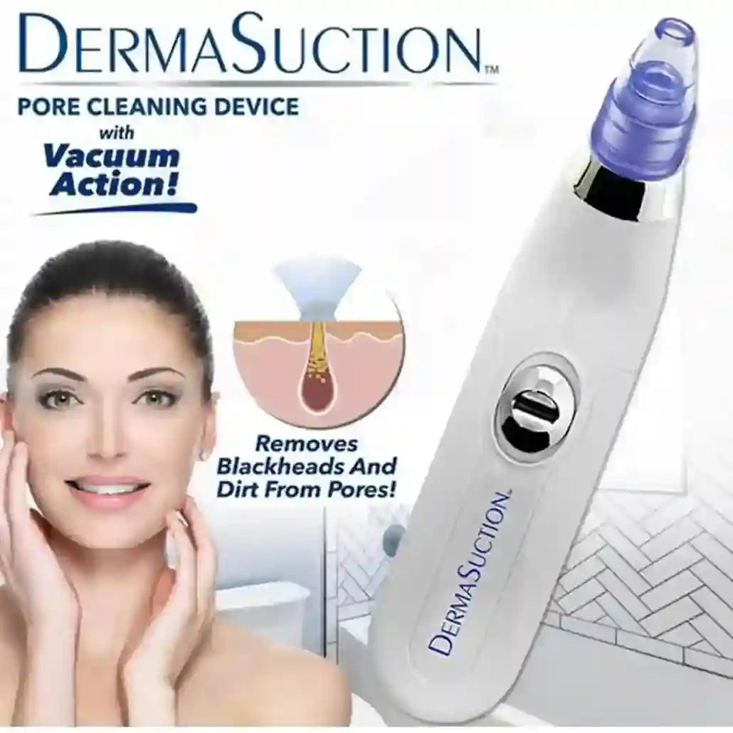 DERMA SUCTION pore cleaning device with vacuum action on a white background