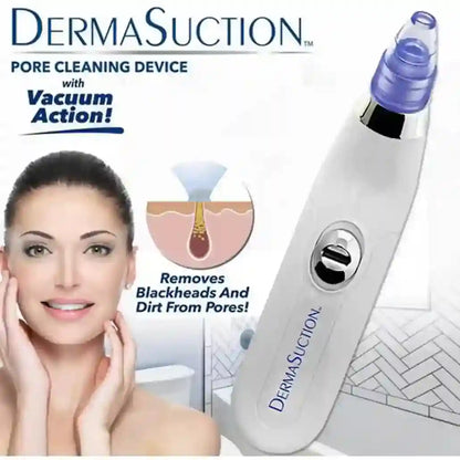 DERMA SUCTION pore cleaning device with vacuum action on a white background