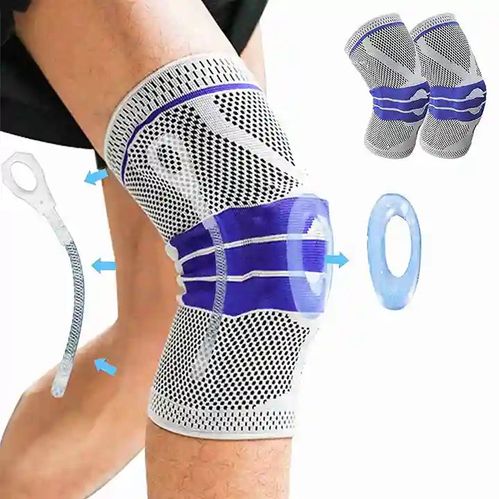 Knee brace with additional components on a white background