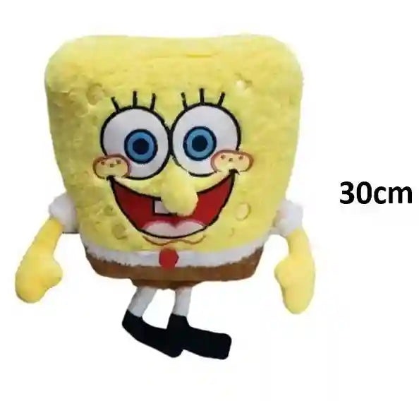 Plush toy of a cartoon character with a size label '30cm' on a white background