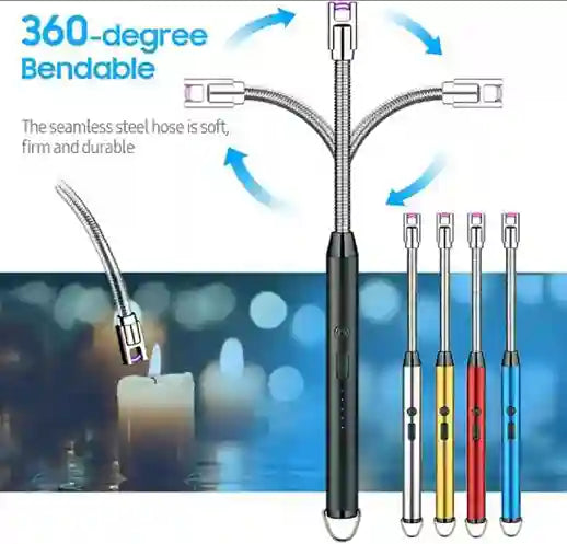 Bendable hose with multiple nozzles on a blurred background