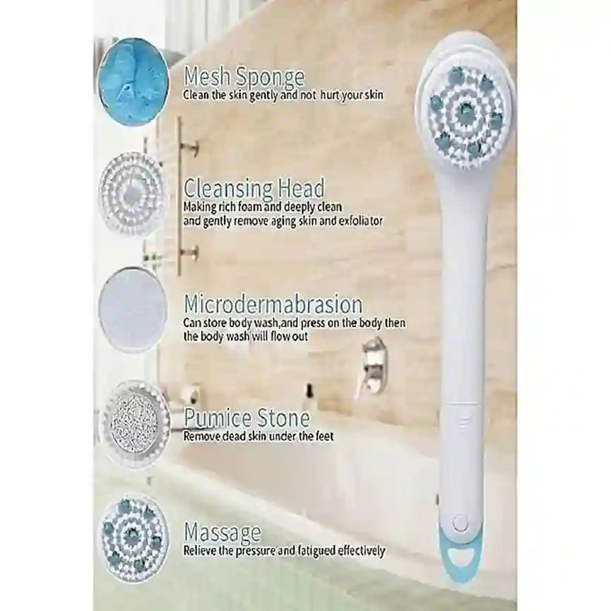 Gentle cleansing brush with various functions on a white background