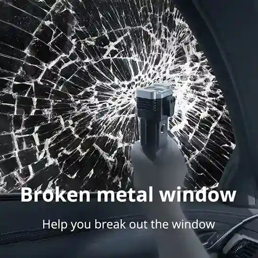 Rechargeable LED Torch Light | Tactical Hammer & Power Bank Flashlight