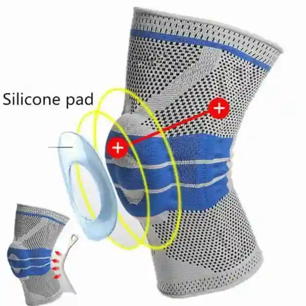 Ankle support brace with silicone pad feature on a white background