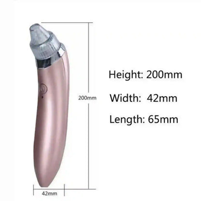 Pink electronic device with measurements on a white background