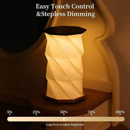 Portable Folding Wooden Table Lamp – Rechargeable Ambient Book Light