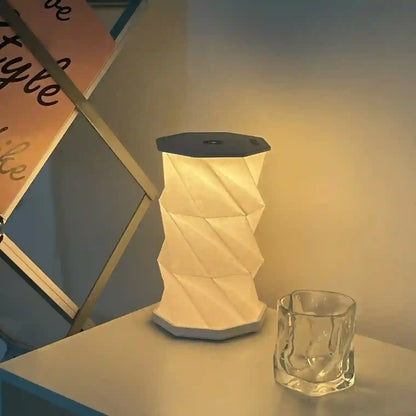 Portable Folding Wooden Table Lamp – Rechargeable Ambient Book Light