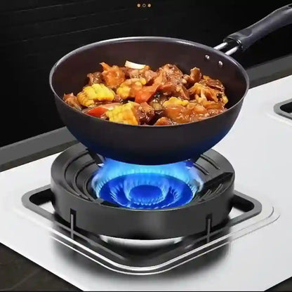 Wok with stir-fry on a gas stove