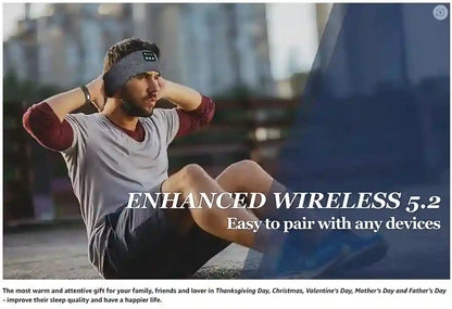 Man exercising outdoors with a product advertisement overlay