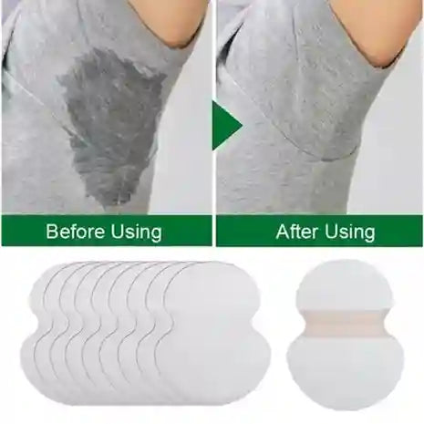 Before and after comparison of a product application on skin with additional product packaging shown.
