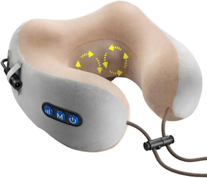 Neck massager with control panel on a white background
