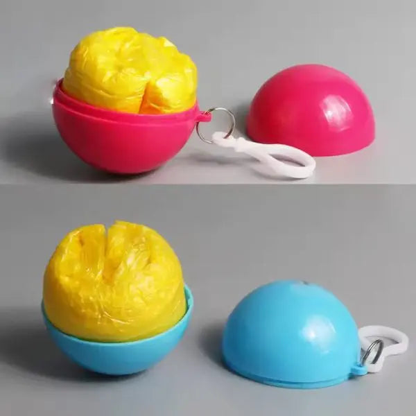 Colorful plastic eggs with a yellow interior on a gray background