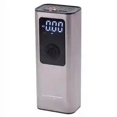 Portable air purifier with digital display on a white background