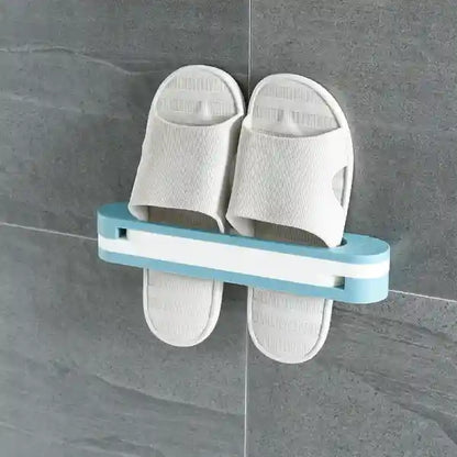 3 in 1 Wall Mounted Shoes Rack and Folding Slippers Organizer