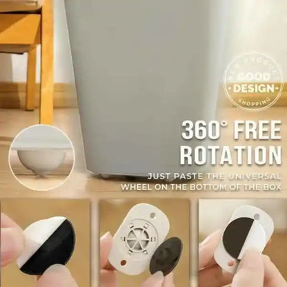 Product with 360-degree free rotation feature on a wooden surface.