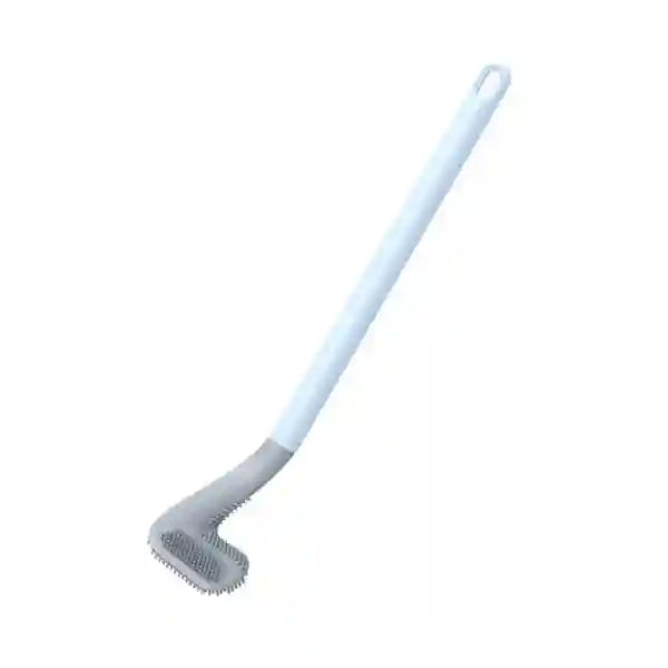 Cleaning brush with a long handle on a white background