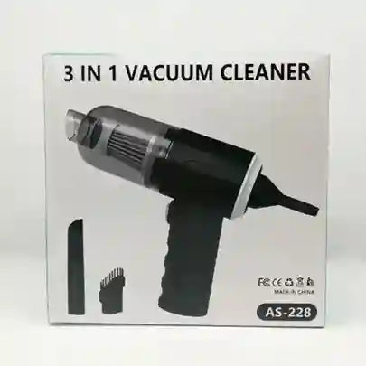 Box of a 3-in-1 vacuum cleaner with illustrations on a white background
