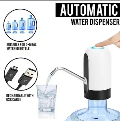 Automatic Electric Water Bottle Pump  USB One-Touch Dispenser for Gallons