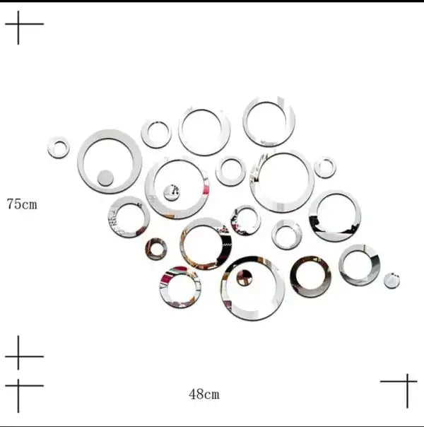 Set of circular decorative elements on a white background