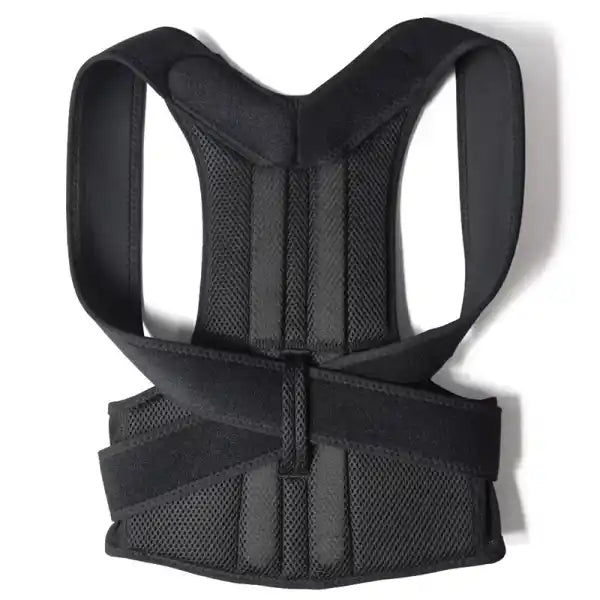 Black posture corrector on a white background