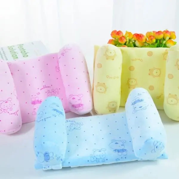 Set of colorful baby blankets with cartoon designs on a white background