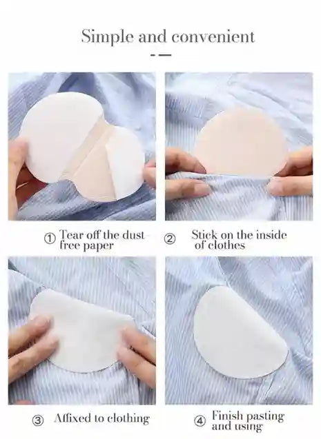 Instructions for using adhesive patches on clothing